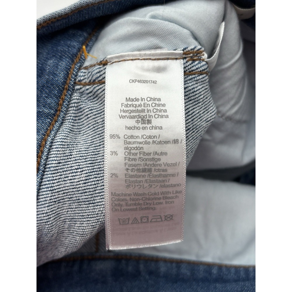 Madewell Stovepipe Jeans Women's 32 Blue High Rise Straight Crop 26" Inseam - Picture 6 of 9
